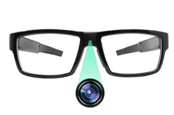 HD P2P Clear Glasses Camera A/V w/2 Batt w/Touch Control