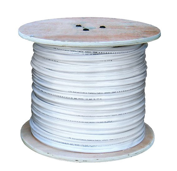 Siamese Coaxial Cable (White) 1,000 Ft (Model: IQLTAC2033W Item# 10305)