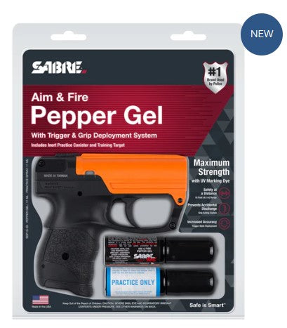 Aim and Fire Pepper Gel Gun with Trigger & Grip Deployment System