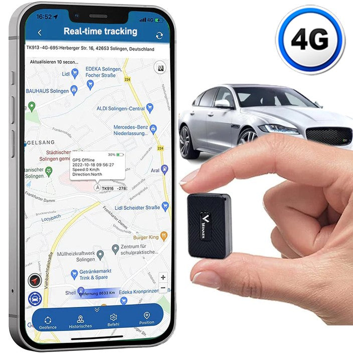 New 4G GPS Tracker 1.2A. Batt, built in magnet (Model: IQ4GTK913 Item