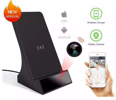 WIRELESS CHARGER Wi-Fi CAMERA IR (Model: IQUNWC201 Item
