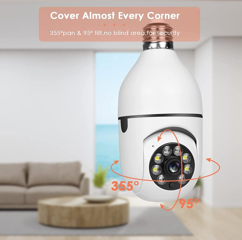 WIFI Light Bulb Screw-In PTZ Camera (Item# 3317)