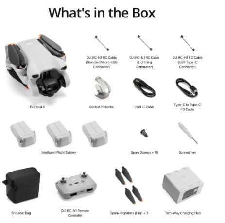DJI Mini 3 Fly More Combo Camera Drone 4k HDR 38-min Flight