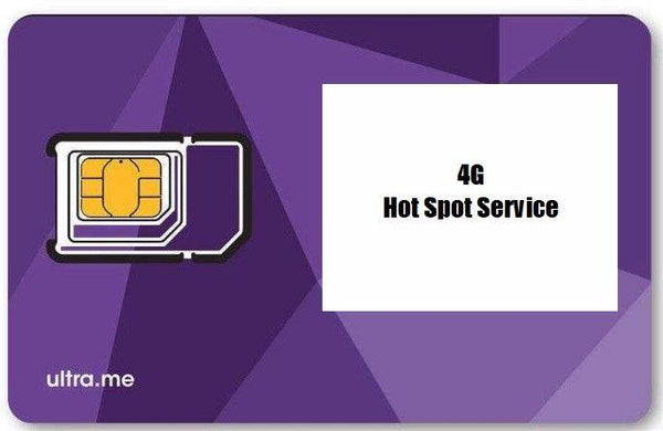 6 Month 4G 5Gb data/m
Hot Spot Service