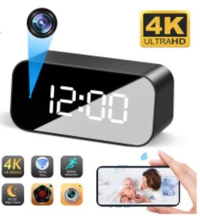 Table Clock Hidden WIFI Camera w/ Night Vison (IR) (3249)